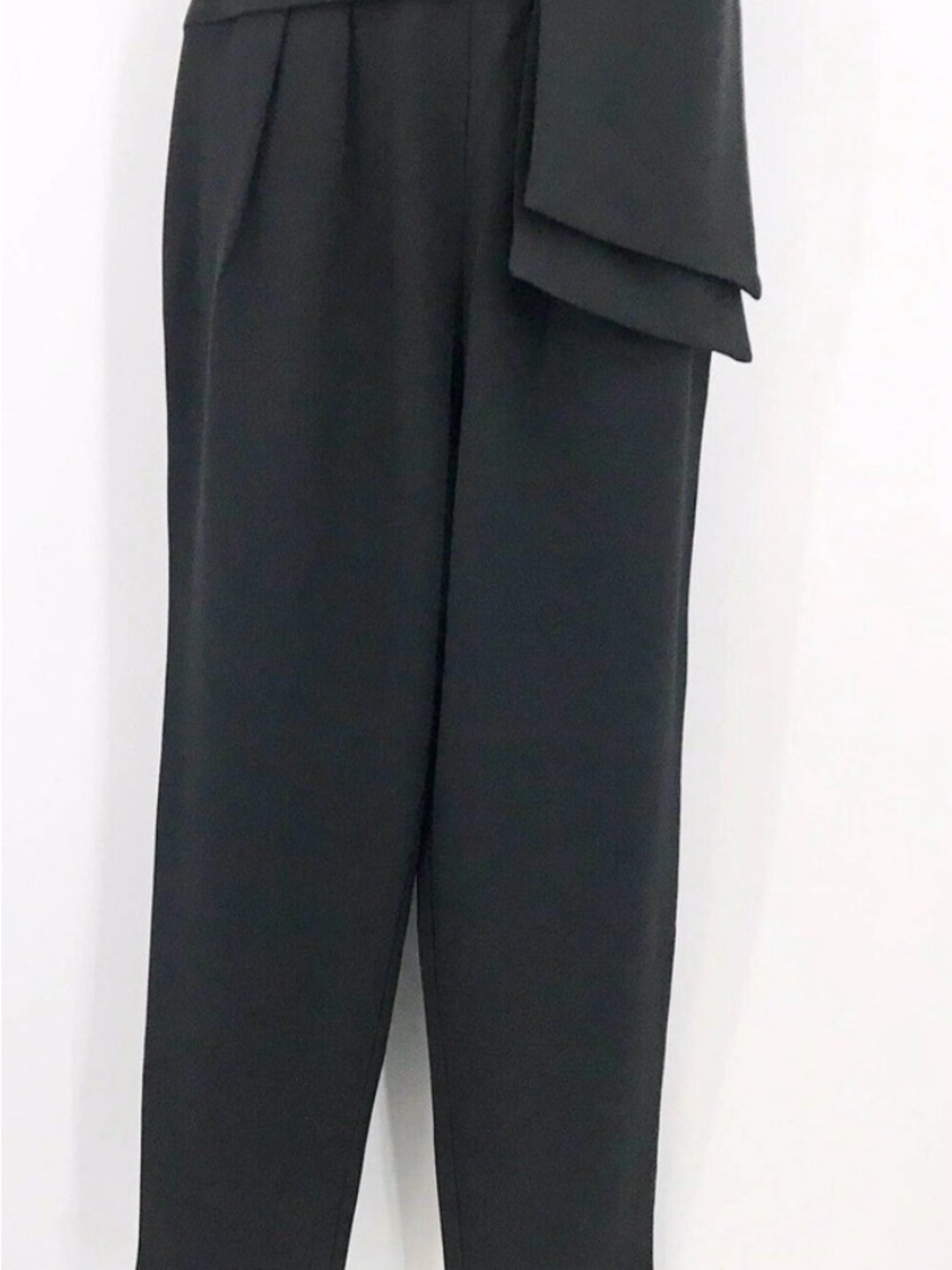Eliza J. Strapless Black Jumpsuit with Waist Sash - Picture 2 of 5